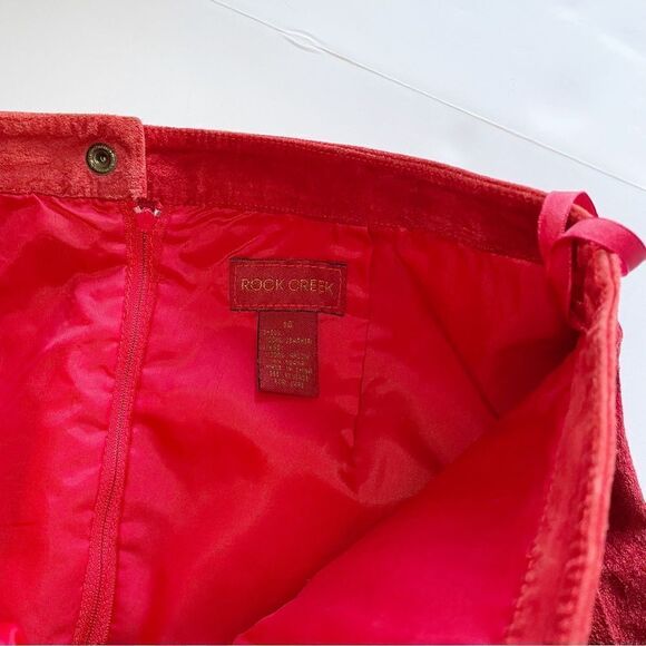 Vintage women’s Rock Creek genuine leather pencil skirt 
 red SZ 14 / large - Picture 9 of 9